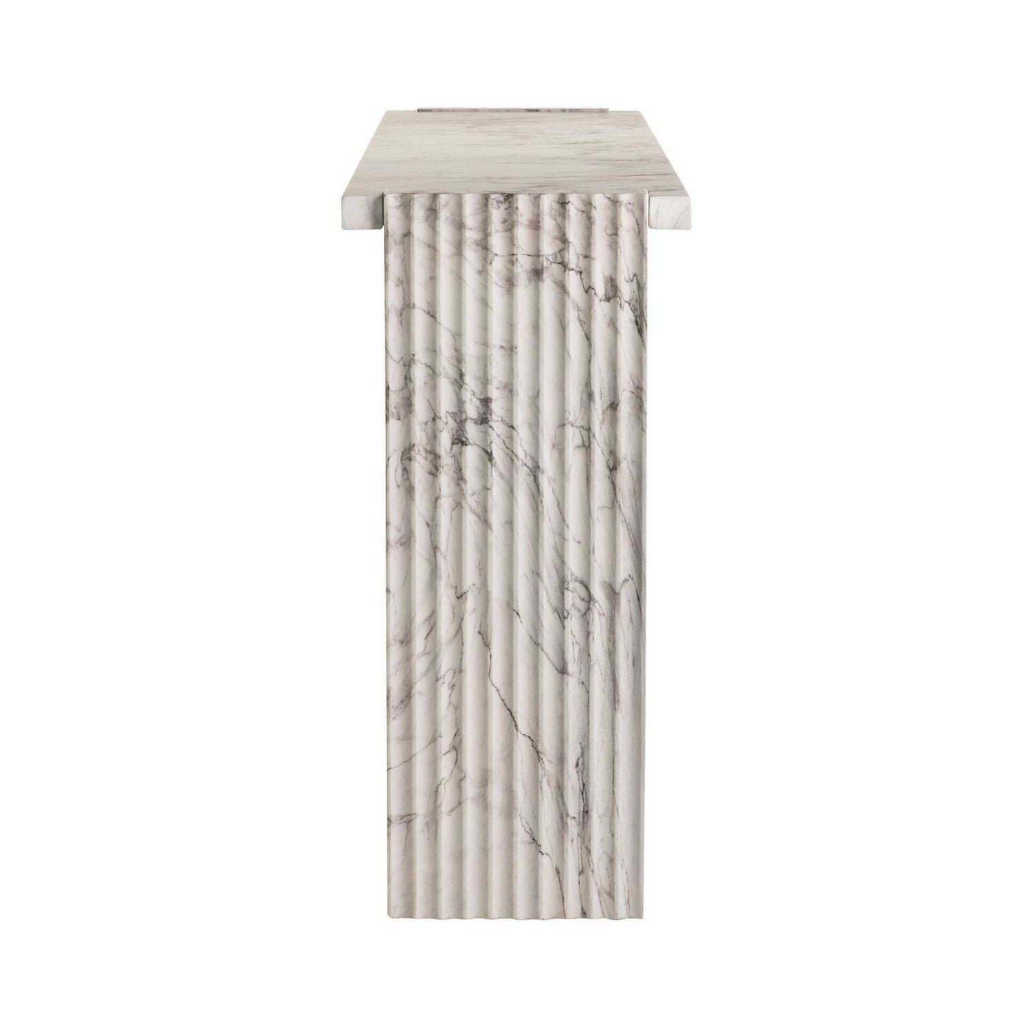 Arteriors - FLS13 - Console - Antonine - Faux marbre blanc