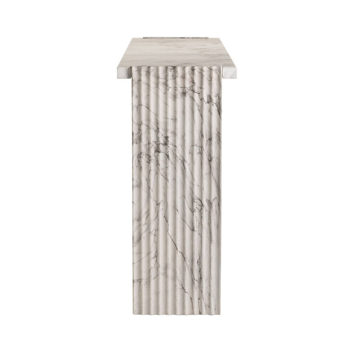 Arteriors - FLS13 - Console - Antonine - Faux marbre blanc
