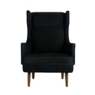 Arteriors - FRU16 - Chaise - Budell - Nubuck noir/Noyer foncé