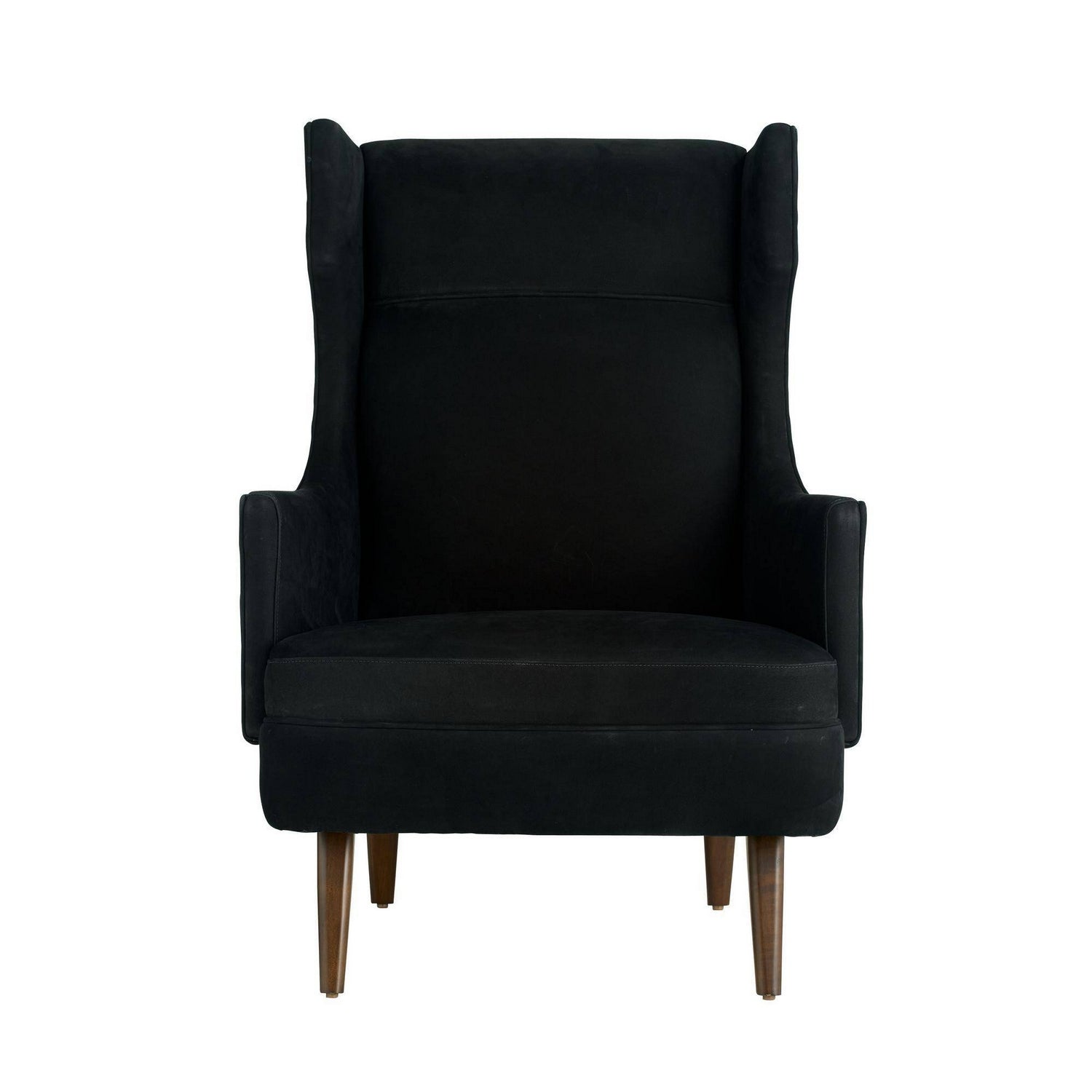 Arteriors - FRU16 - Chaise - Budell - Nubuck noir/Noyer foncé
