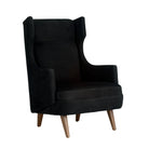 Arteriors - FRU16 - Chaise - Budell - Nubuck noir/Noyer foncé