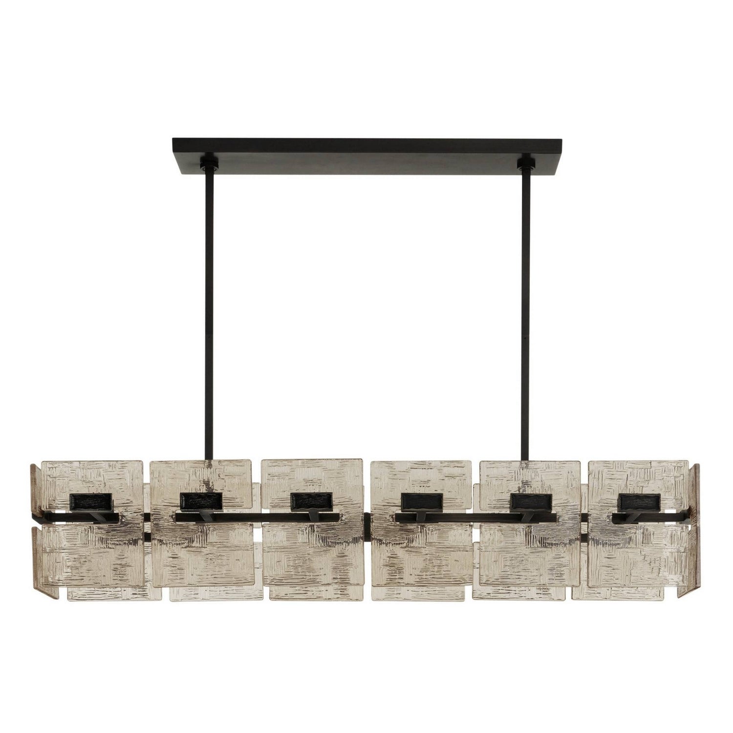 Arteriors - DLC49 - Six Light Linear Chandelier - Vetrina - Molten Umber/English Bronze