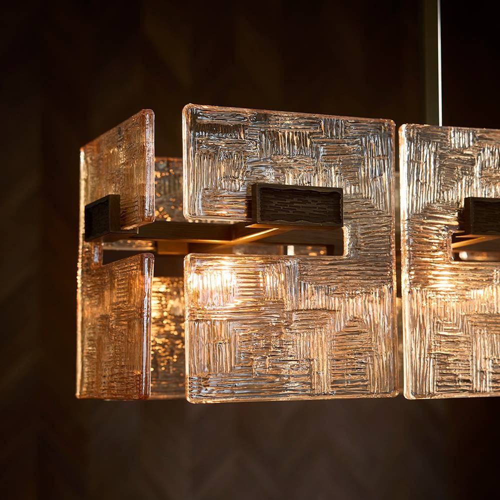 Arteriors - DLC49 - Six Lumières Linéaires Suspendu - Vetrina - Ombre fondue/Bronze anglais