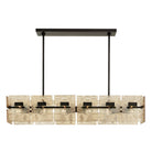 Arteriors - DLC49 - Six Light Linear Chandelier - Vetrina - Molten Umber/English Bronze
