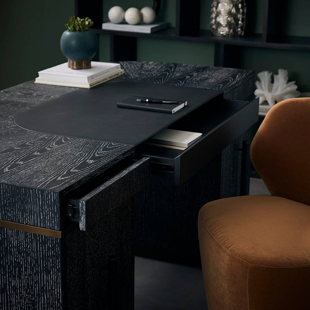 Arteriors - FKS09 - Bureau - Coventry - Ébène cérusé/Noir
