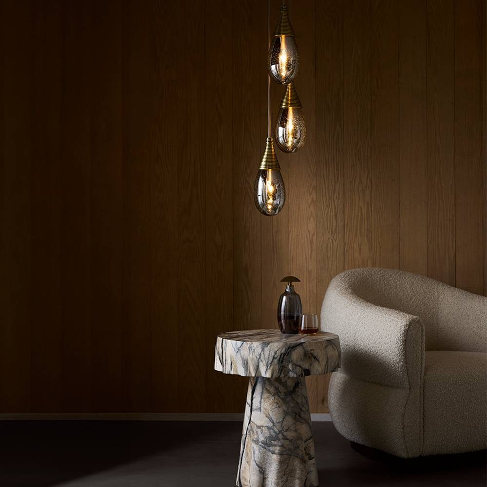 Arteriors - FES19 - Table d'appoint - Mirelle - Imitation marbre Mojave