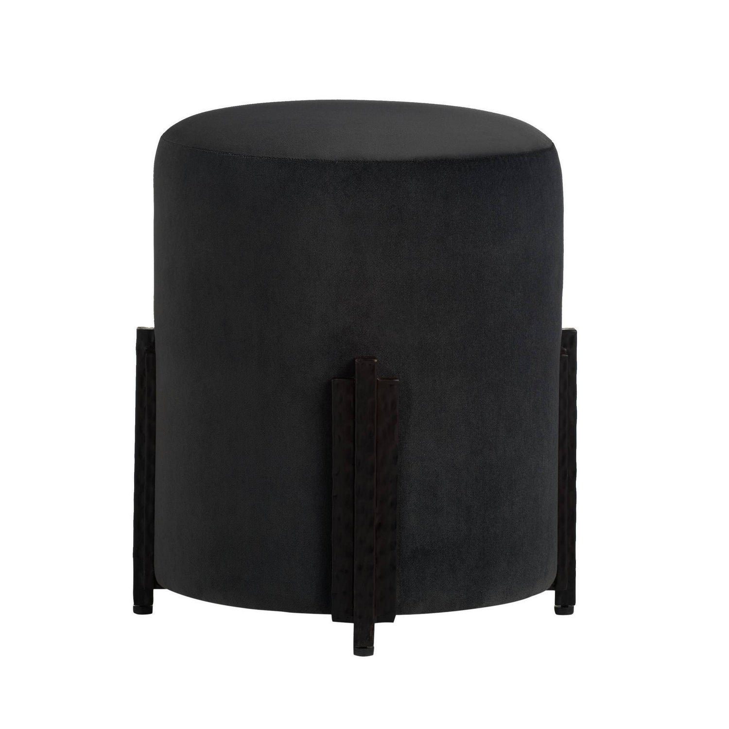 Arteriors - FOI15 - Accent Stool - Wexler - Pebble/Blackened Iron