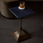 Arteriors - FAI28 - Table d'appoint - Windsor - Ciel nocturne/Laiton antique foncé