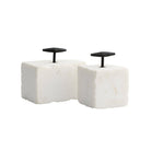 Arteriors - ATI12 - Serre-livres, lot de 2 - Pedra - Fer blanc/noirci