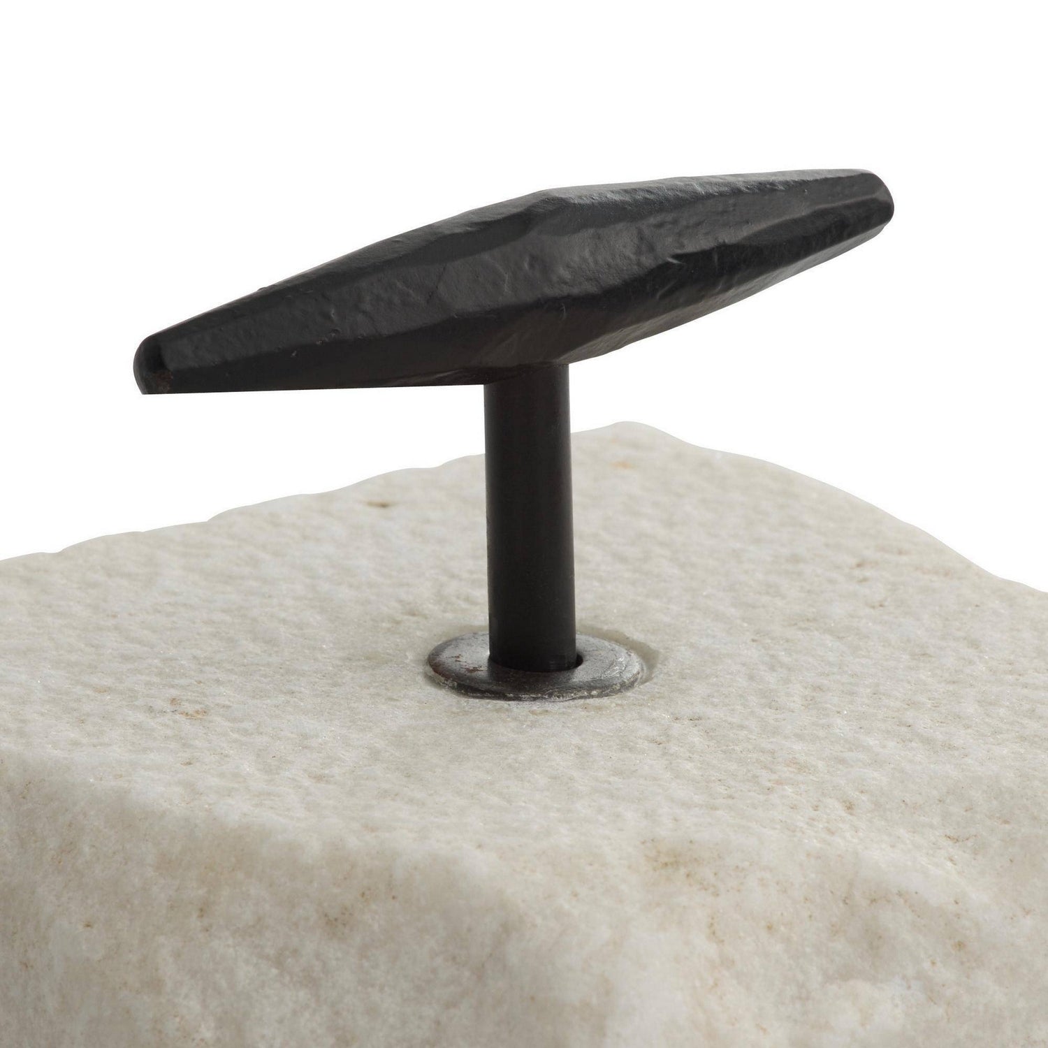 Arteriors - ATI12 - Bookends, Set of 2 - Pedra - White/Blackened Iron