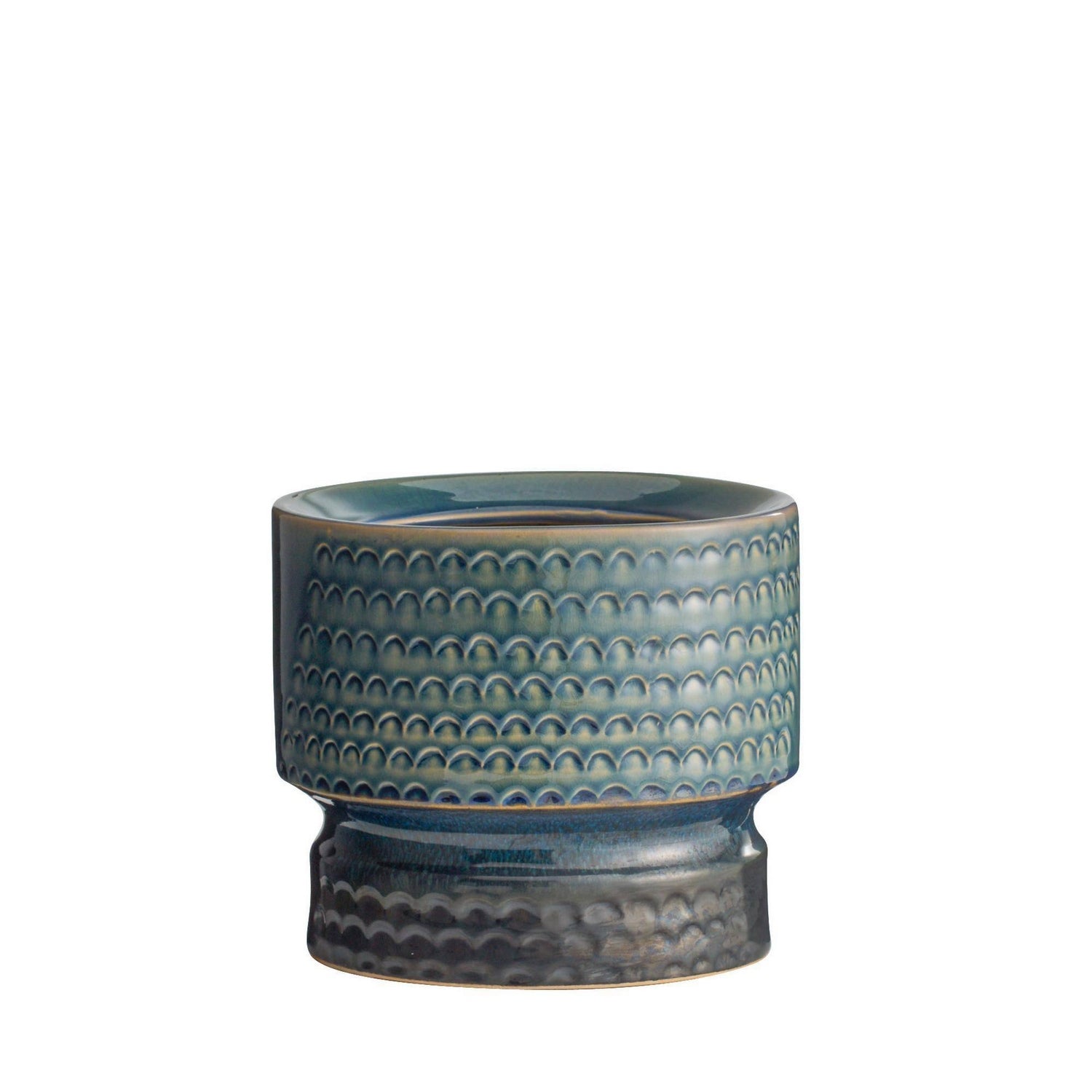 Arteriors - AVC20 - Vases, Set of 2 - Cliff - Gunmetal & Teal Reactive