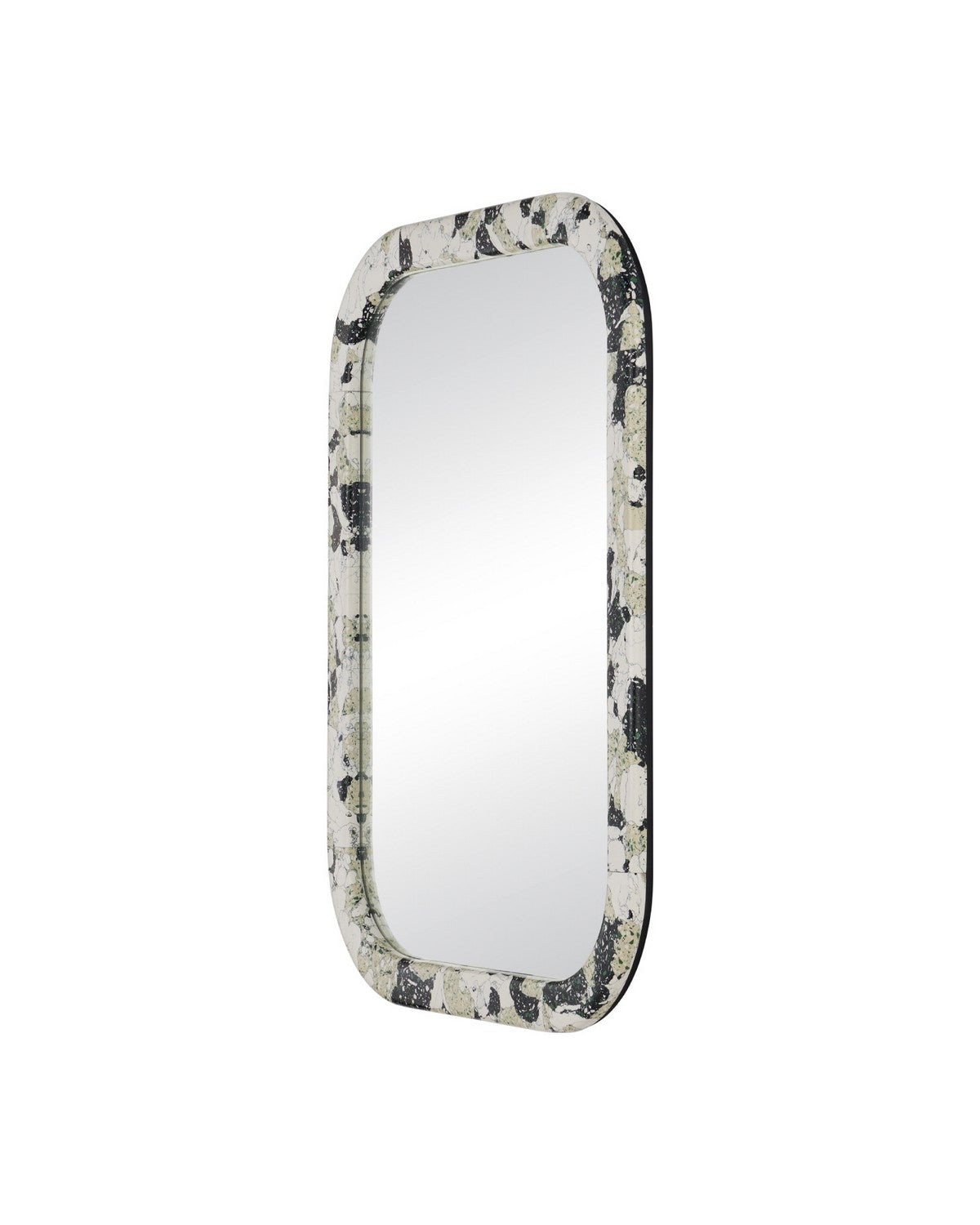 Miroir Wolcott de Currey and Company (réf. 1000-0185), blanc/noir/vert