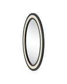 Miroir en raphia Deanna de Currey and Company, référence 1000-0189, coloris ivoire/noir