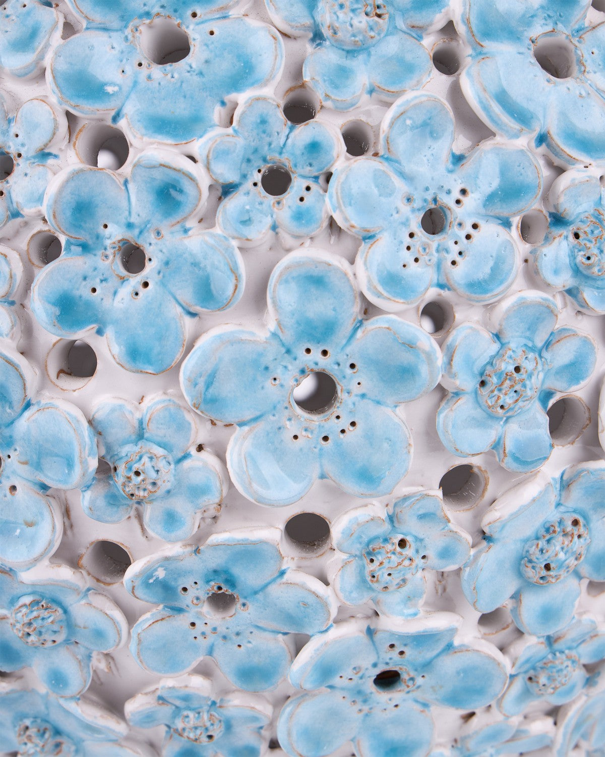 Vase Daisy Currey and Company 1200-1112, bleu clair et blanc