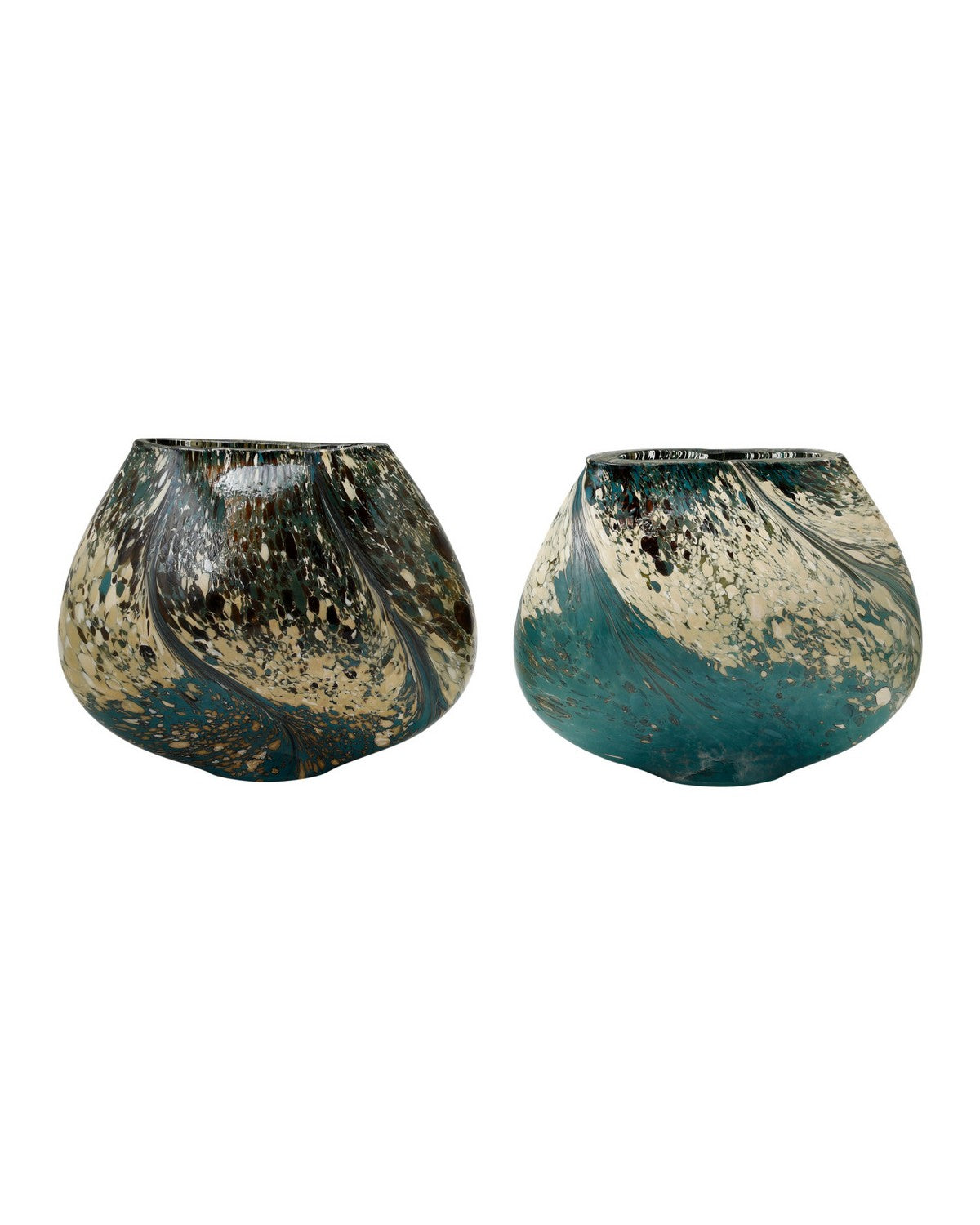 Vase Irida 1200-1119 de Currey and Company, coloris noir/beige/vert