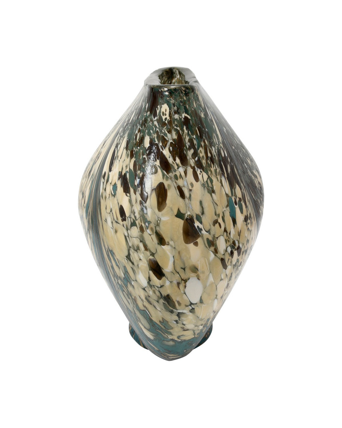 Vase Irida 1200-1119 de Currey and Company, coloris noir/beige/vert