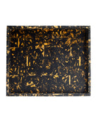 Currey and Company 1200-1130 Thrace Tray Set of 2 in Black/Yellow