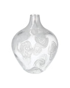 Vase sphérique Aetheria 1200-1153 de Currey and Company, transparent/blanc