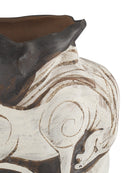 Vase Galliard Currey and Company 1200-1160 en blanc/brun