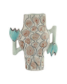 Vase Tuliette Currey and Company 1200-1162, coloris bleu/blanc cassé/rose/noir