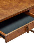 Currey and Company 3000-0343 Evie Writing Desk in Mappa Burl/Brass