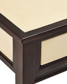 Currey and Company 3000-0344 Evie Writing Desk in Ivory/Dark Walnut/Brass