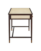 Currey and Company 3000-0344 Evie Writing Desk in Ivory/Dark Walnut/Brass