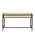 Currey and Company 3000-0344 Evie Writing Desk in Ivory/Dark Walnut/Brass