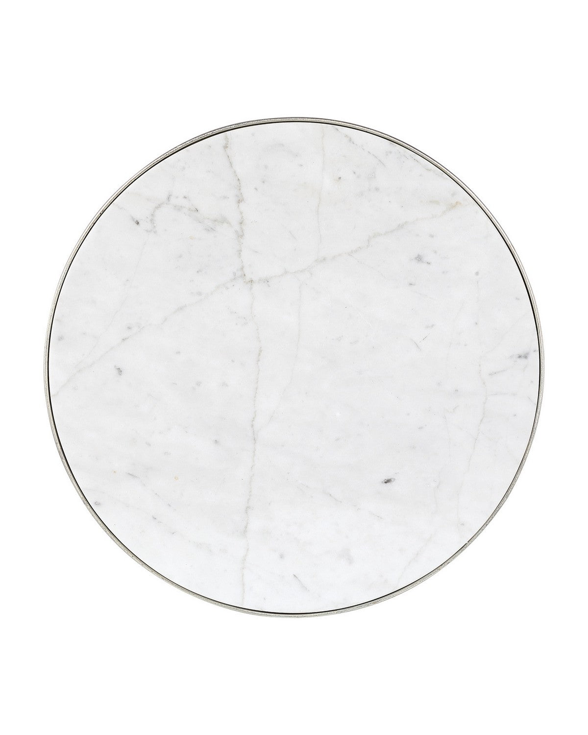 Currey and Company 4000-0260 Lunaria Accent Table in Antique Silver Leaf/Natural