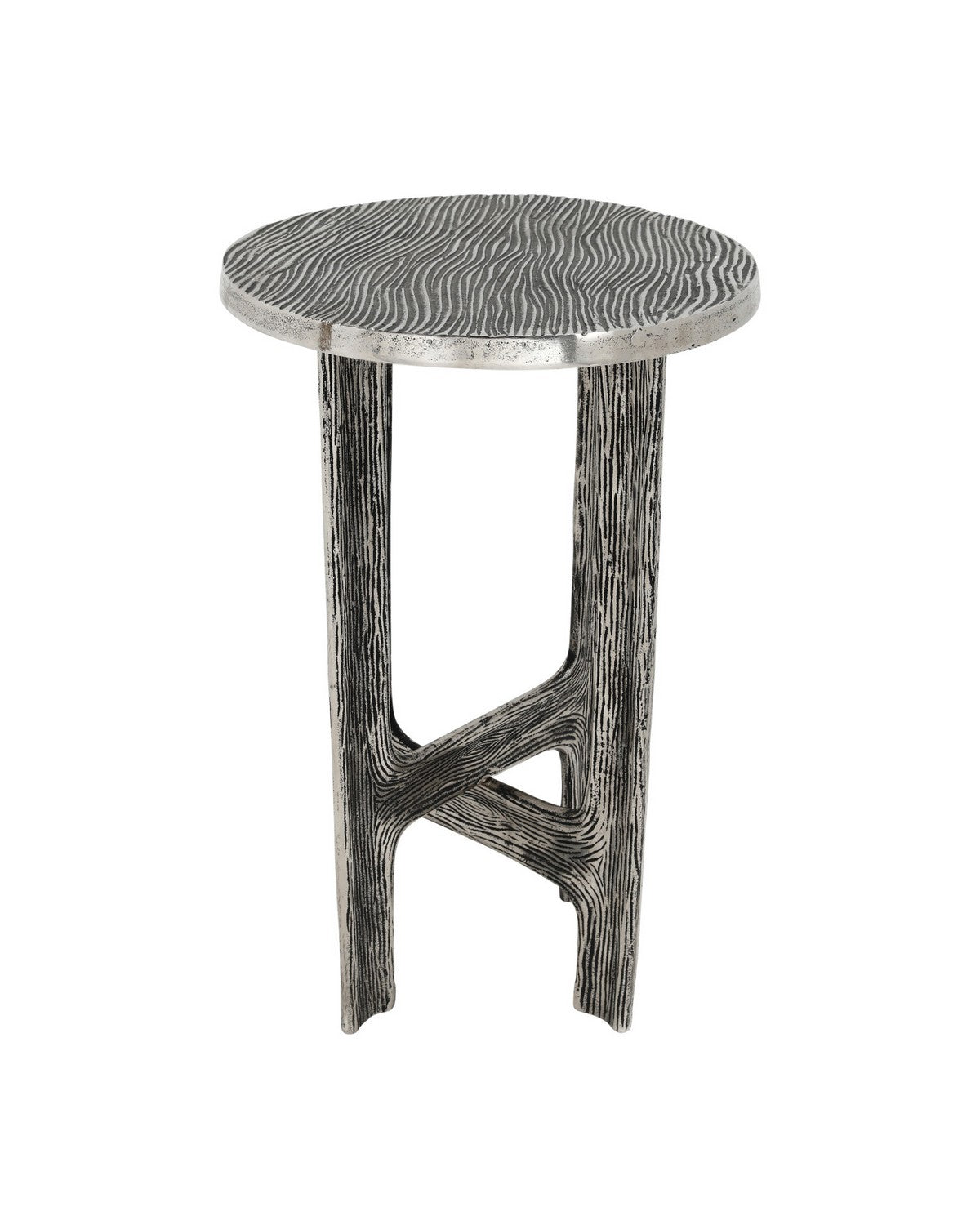 Currey and Company 4000-0265 Structure Accent Table in Antique Nickel