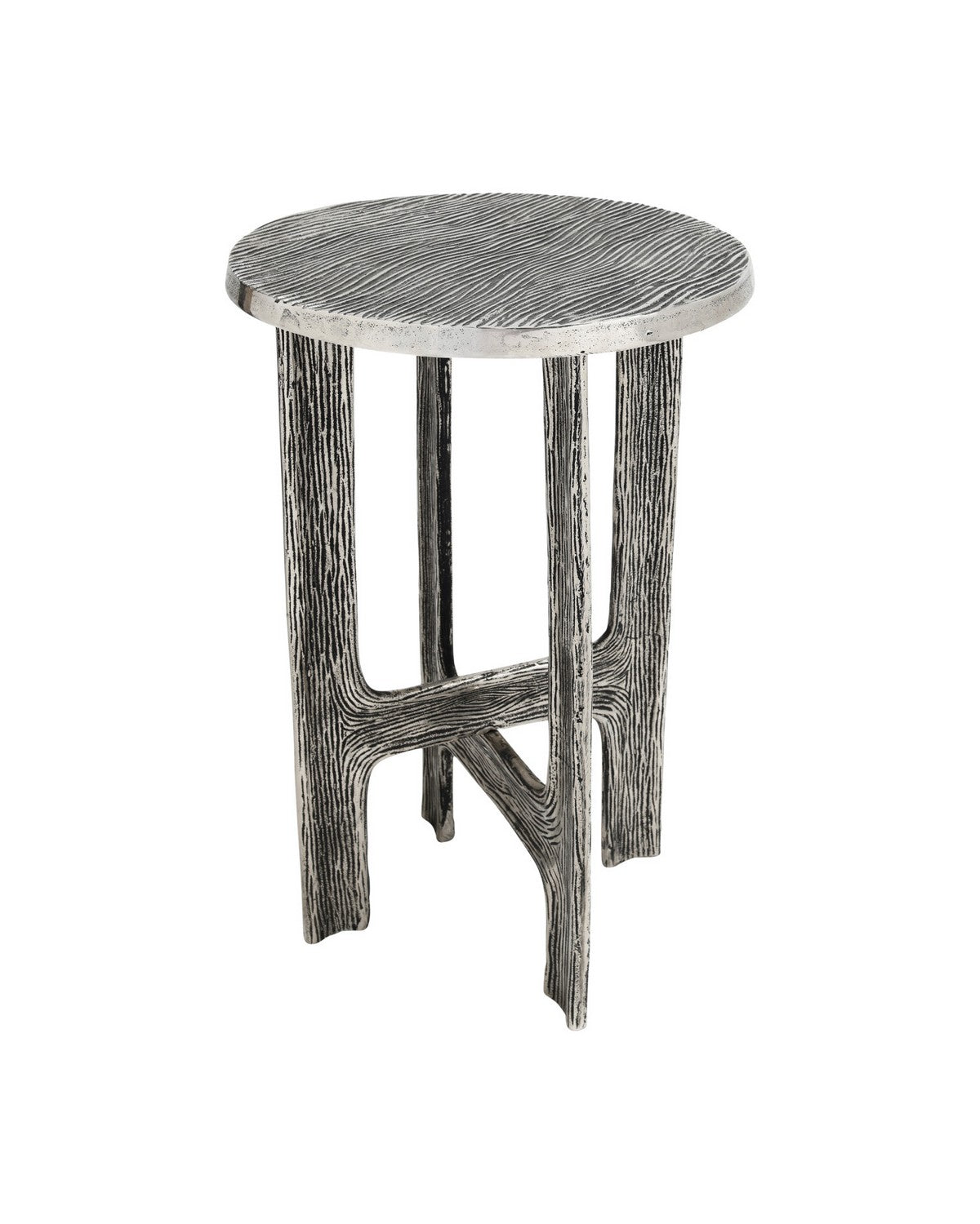 Currey and Company 4000-0265 Structure Accent Table in Antique Nickel