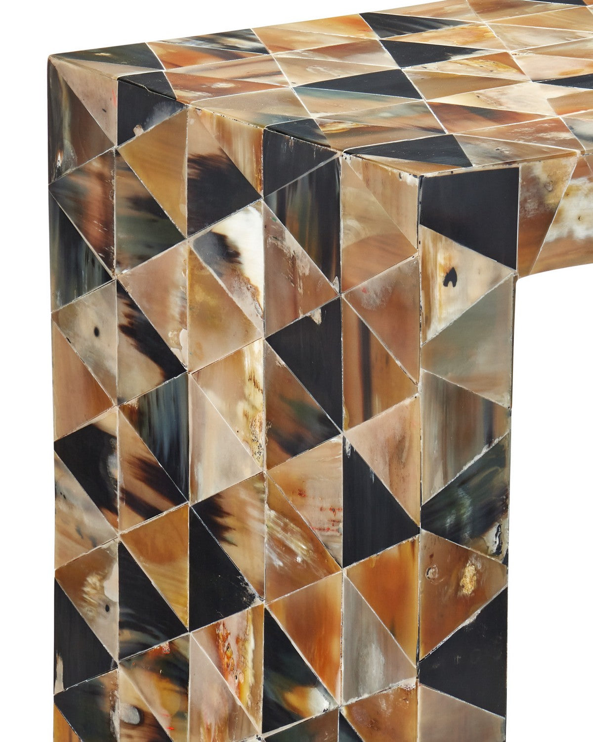 Console Brewster 4000-0267 de Currey and Company, coloris brun naturel et noir