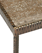 Table d'appoint Currey and Company 4000-0274 Ampleur en bronze rustique/naturel