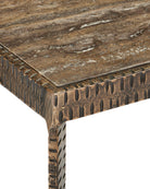 Table d'appoint Currey and Company 4000-0275 Ampleur en bronze rustique/naturel
