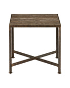 Table d'appoint Currey and Company 4000-0275 Ampleur en bronze rustique/naturel