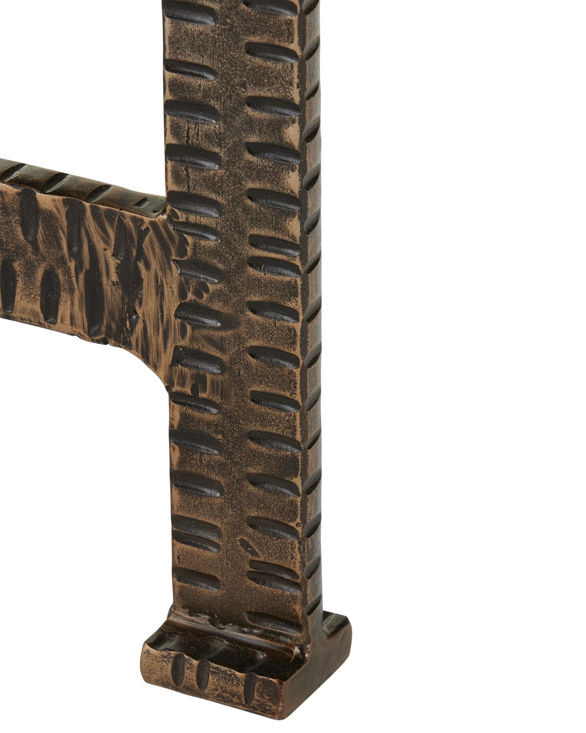 Table d'appoint Currey and Company 4000-0275 Ampleur en bronze rustique/naturel