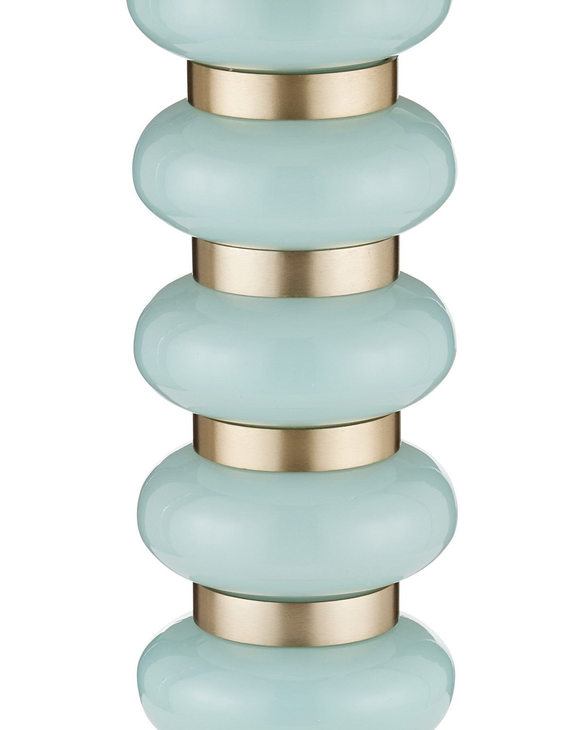Table d'appoint Lambent de Currey and Company 4000-0281 en turquoise/laiton brossé/naturel