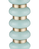 Table d'appoint Lambent de Currey and Company 4000-0281 en turquoise/laiton brossé/naturel