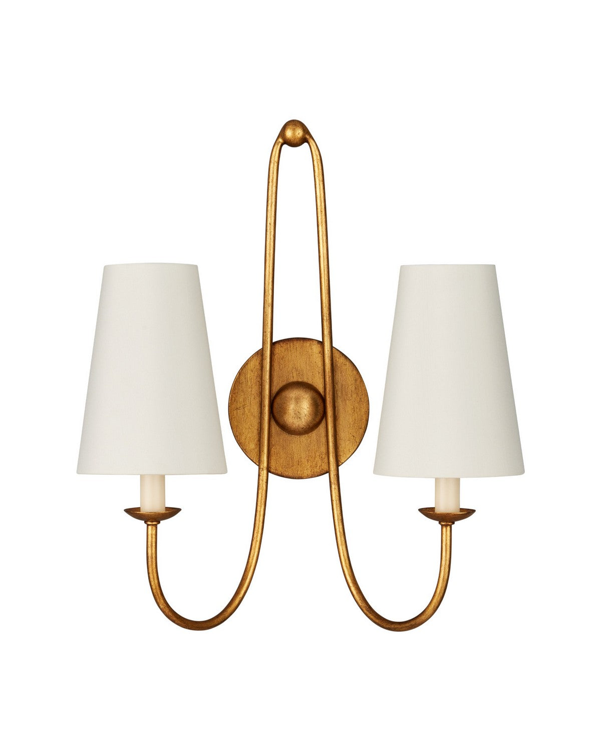 Currey and Company 5000-0318 Brayden Double-Light Murale en feuille d'or antique