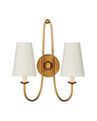 Currey and Company 5000-0318 Brayden Double-Light Murale en feuille d'or antique