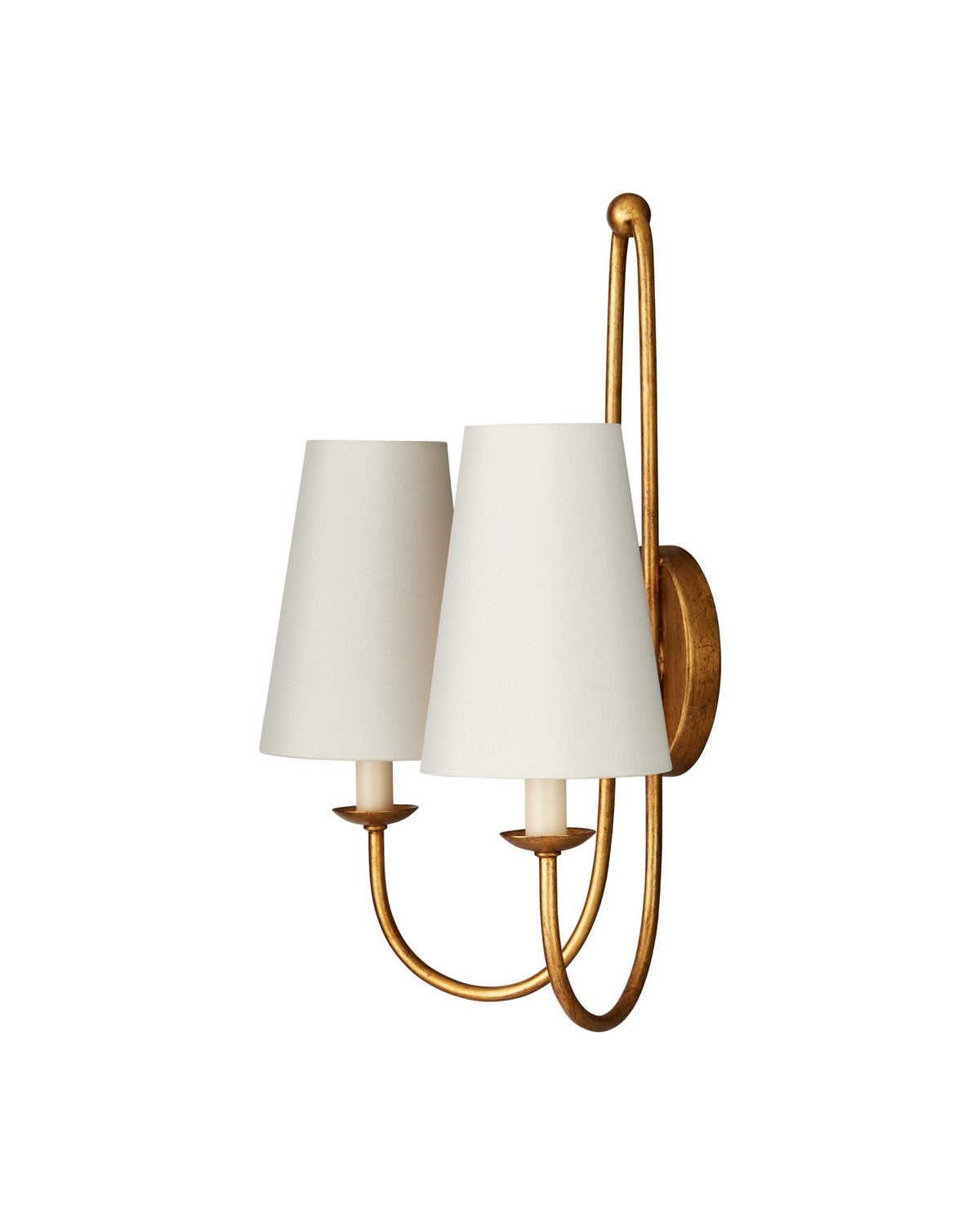 Currey and Company 5000-0318 Brayden Double-Light Murale en feuille d'or antique