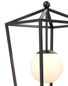 Currey and Company 5500-0061 Denison Outdoor Wall Sconce in Midnight/Frosted White