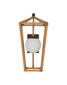 Currey and Company 5500-0064 Denison Outdoor Wall Sconce in Natural/Midnight/Frosted White