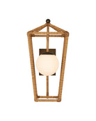 Currey and Company 5500-0064 Denison Outdoor Wall Sconce in Natural/Midnight/Frosted White