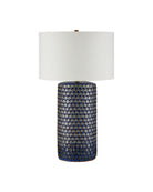 Currey and Company 6000-1079 Lunares Lampe de table en bleu foncé réactif