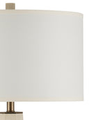 Currey and Company 6000-1082 Galuchat Lampe de table en similicuir galuchat ivoire/laiton