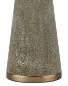 Currey and Company 6000-1084 Galuchat Lampe de table en similicuir galuchat vert/laiton