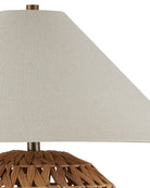 Currey et Compagnie 6000-1085 Casimer Lampe de table en naturel/laiton