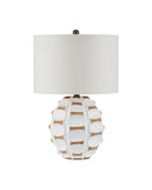 Noix de bétel Currey and Company 6000-1089 Lampe de table en blanc