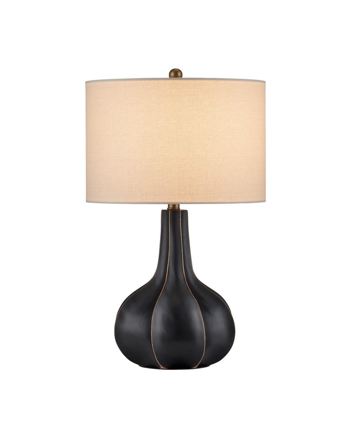 Currey and Company 6000-1091 Bonbori Table Lamp in Black